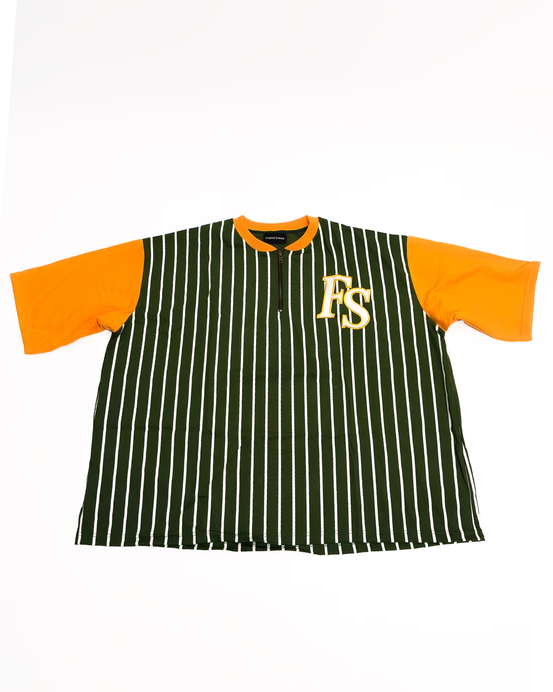 Mitchell Ness Green Bay Packers striped mesh baseball jersey