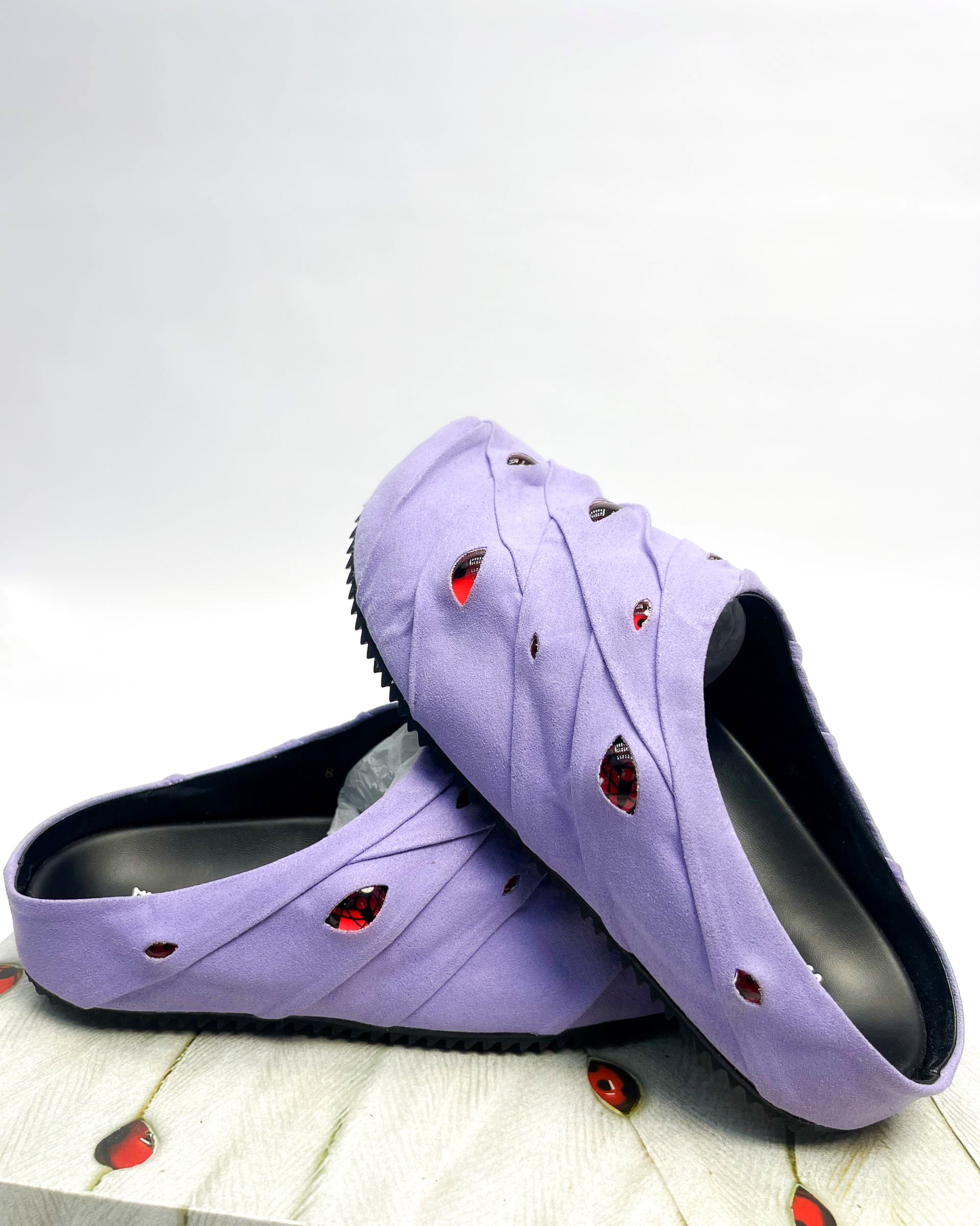 ESENES eyeball mules purple danzzo