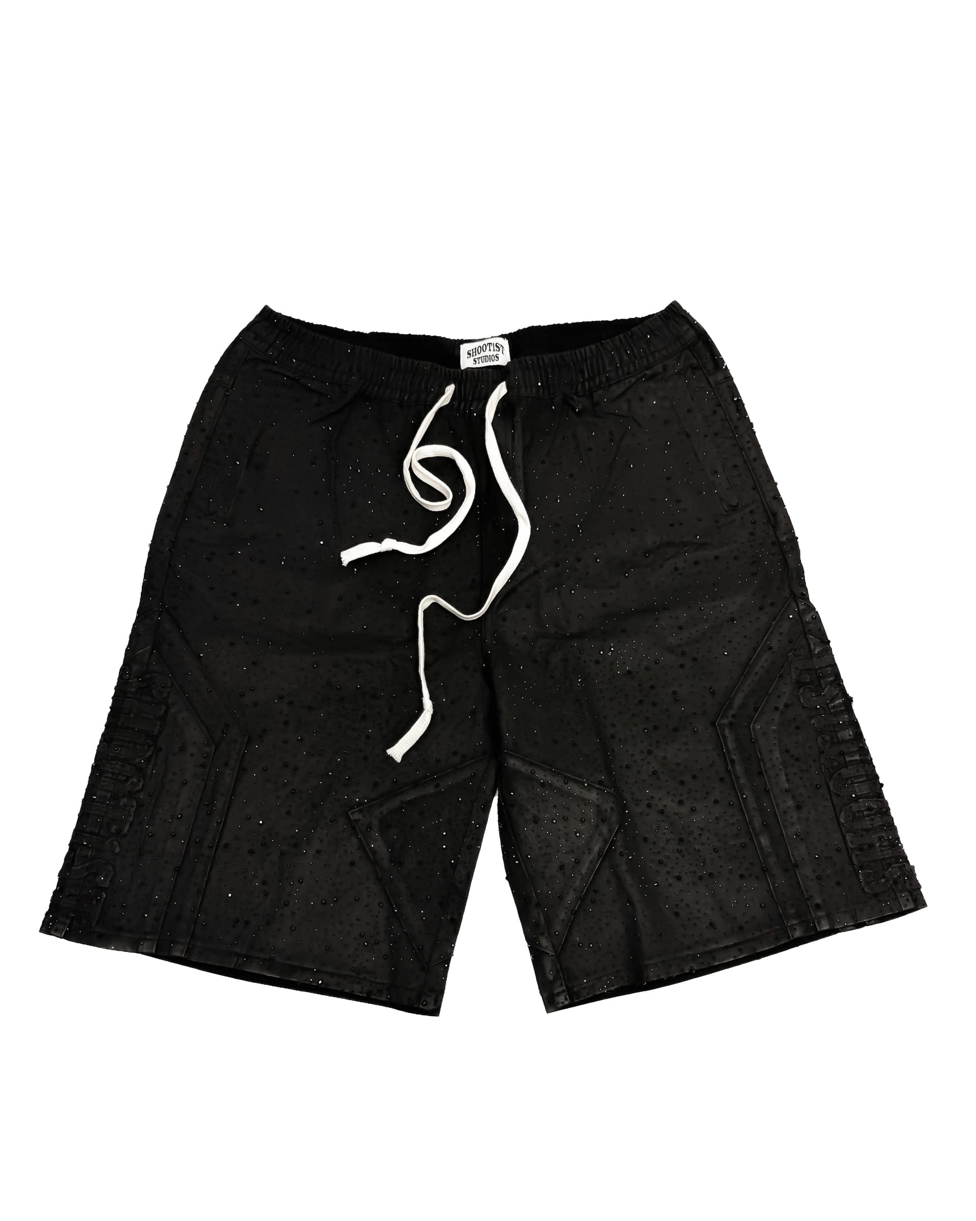 Shoot1st studios black rhinestone embellished Shorts