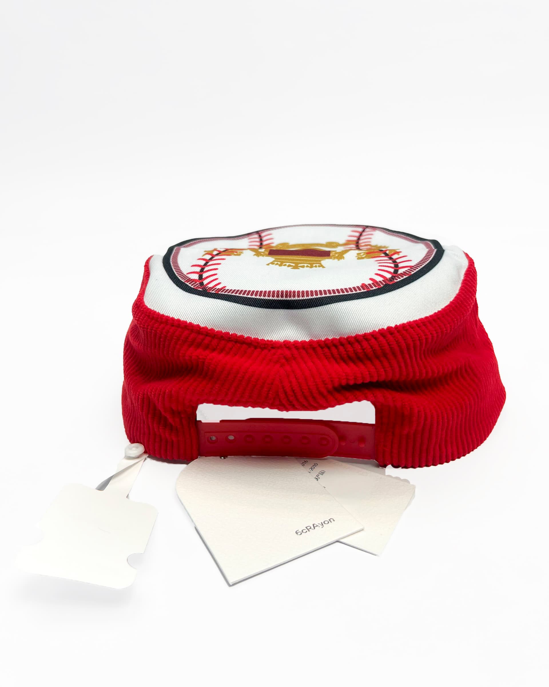 Flat brimmed baseball cap