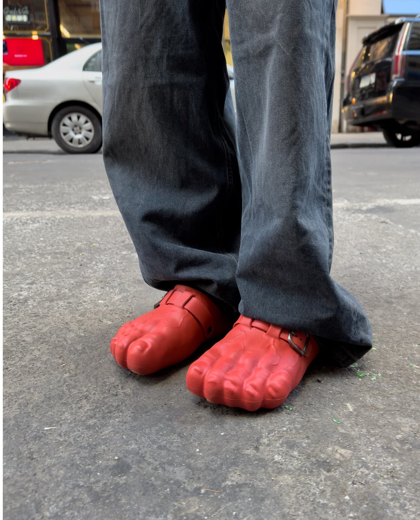 RED FOOT CLOGS