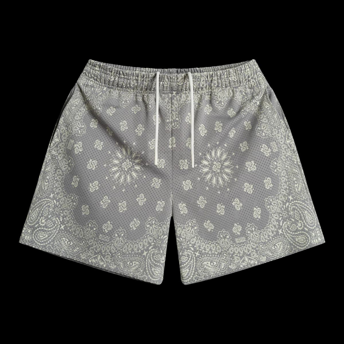 SCREEN PRINTED PAISLEY SHORTS