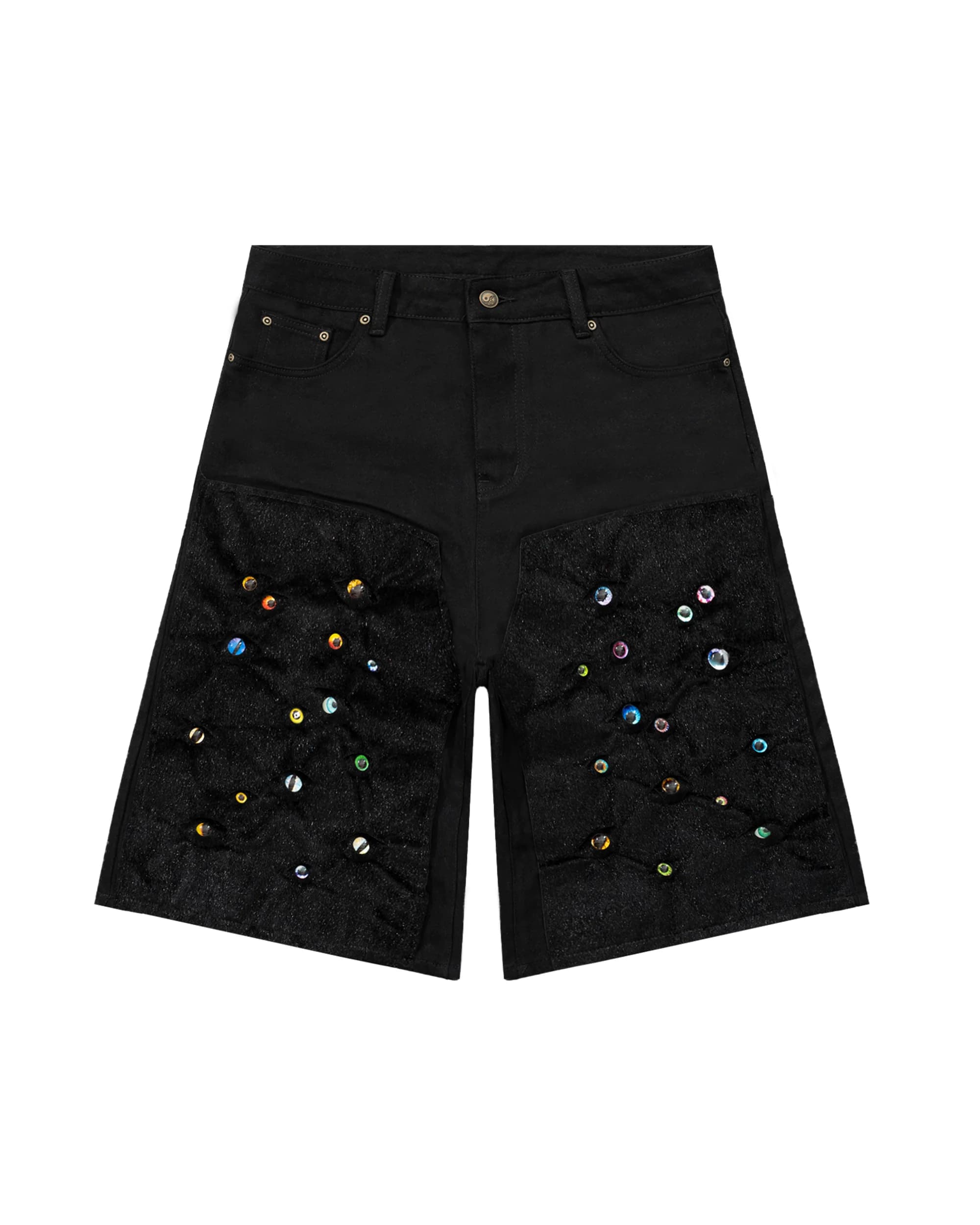 EYEBALL SHORTS BLACK FUR