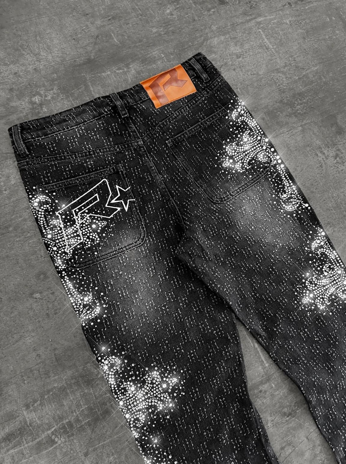 ICED CROSS FLARE DENIM