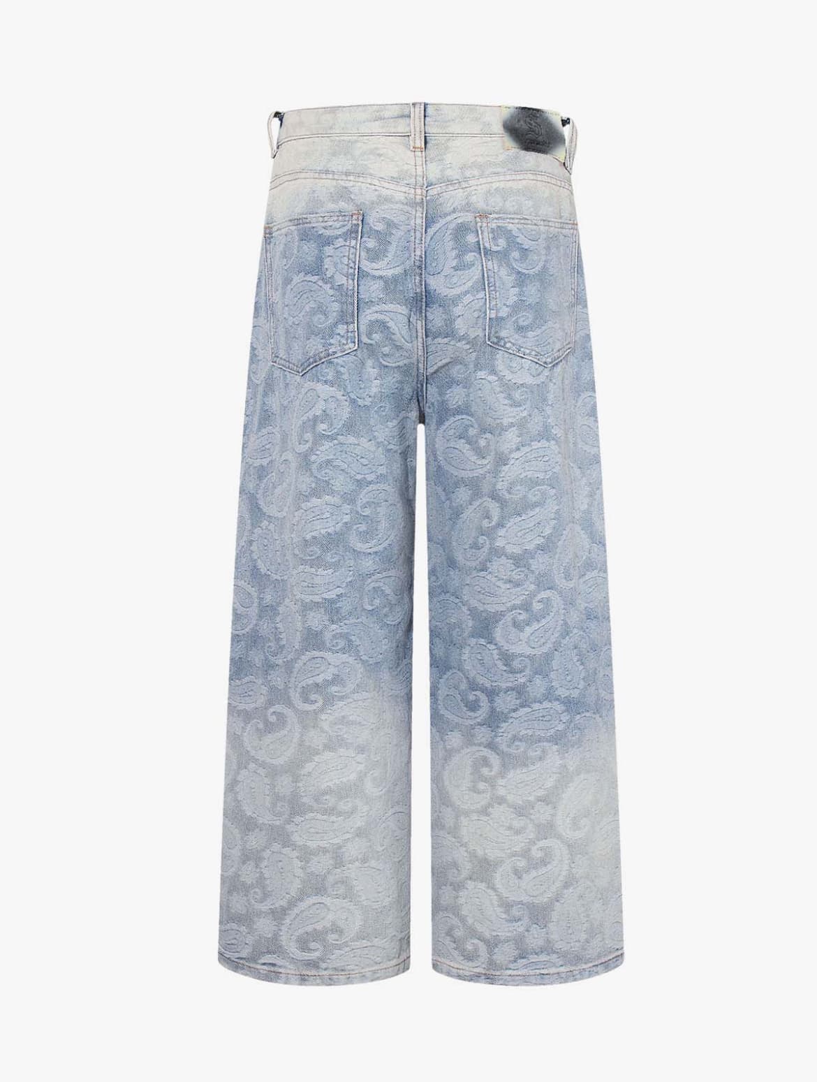 FLORAL JACQUARD DENIM JEANS