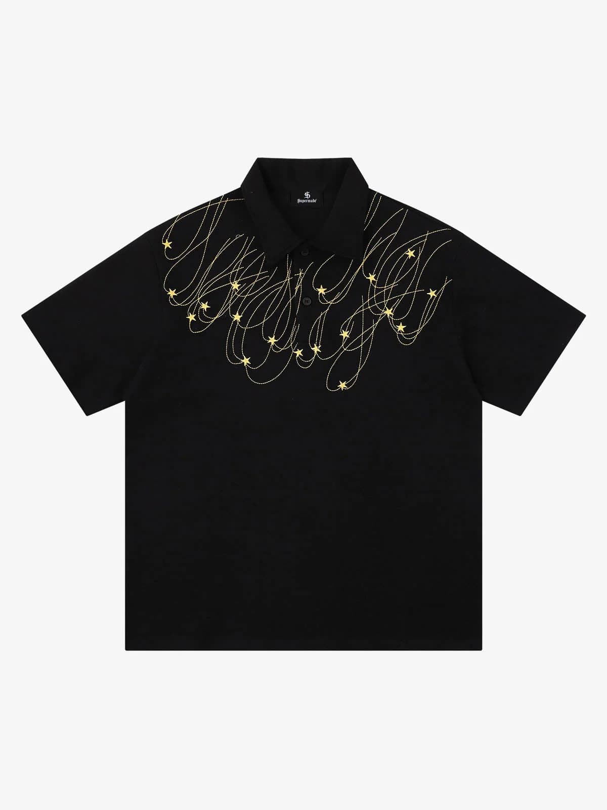 STELLAR EMBROIDERY JERSEY POLO SHIRT