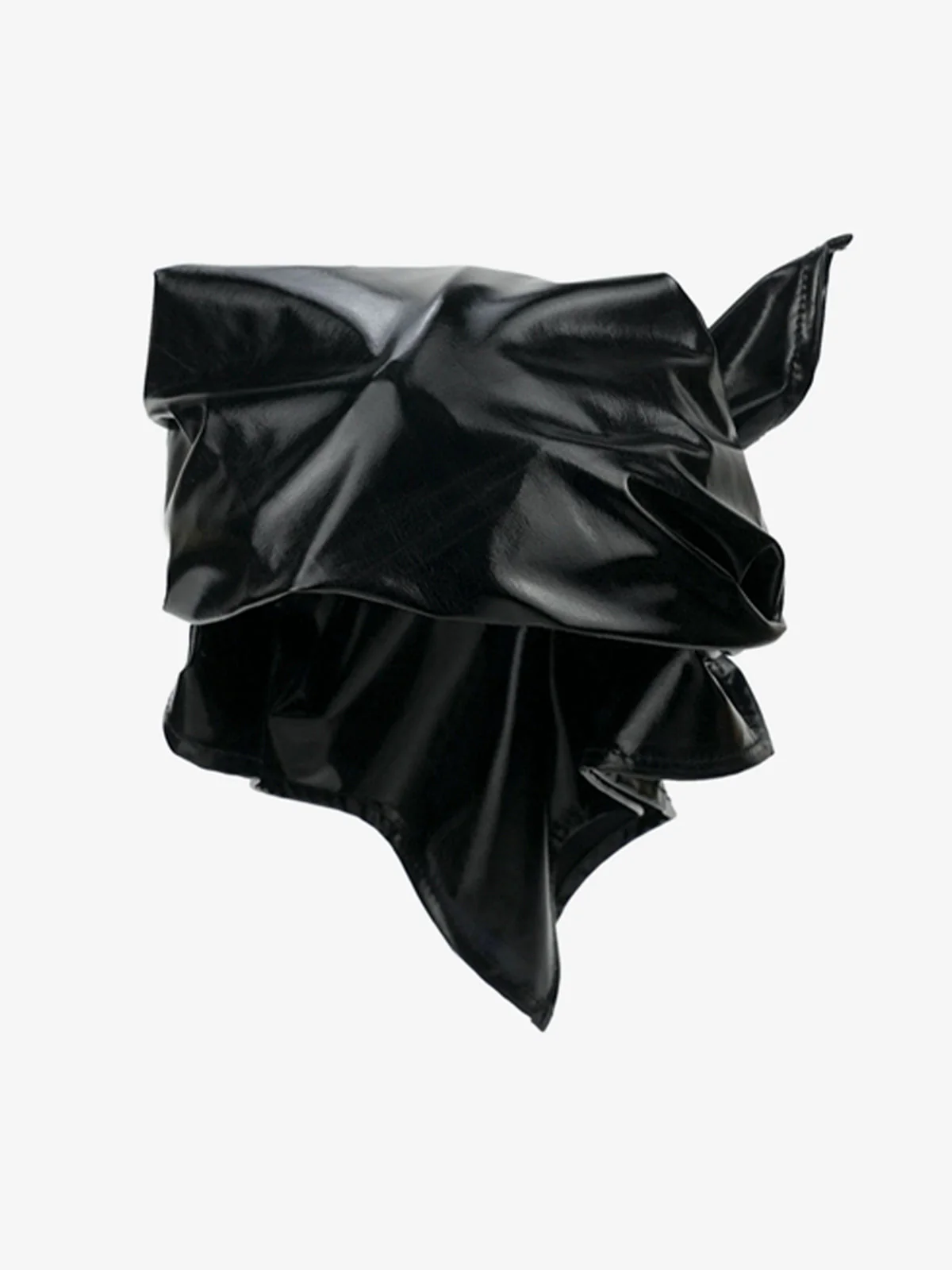 PU LEATHER TIE BACK BANDANA