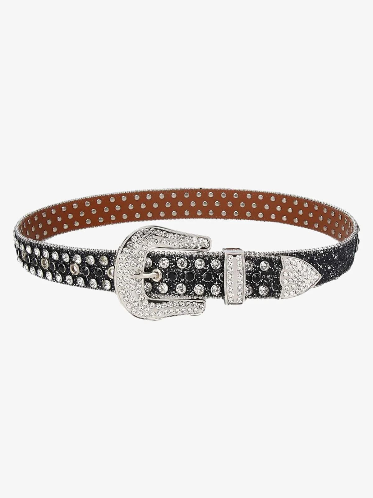 SUPERMADE STUDDED RHINESTONE HIP POP BELT