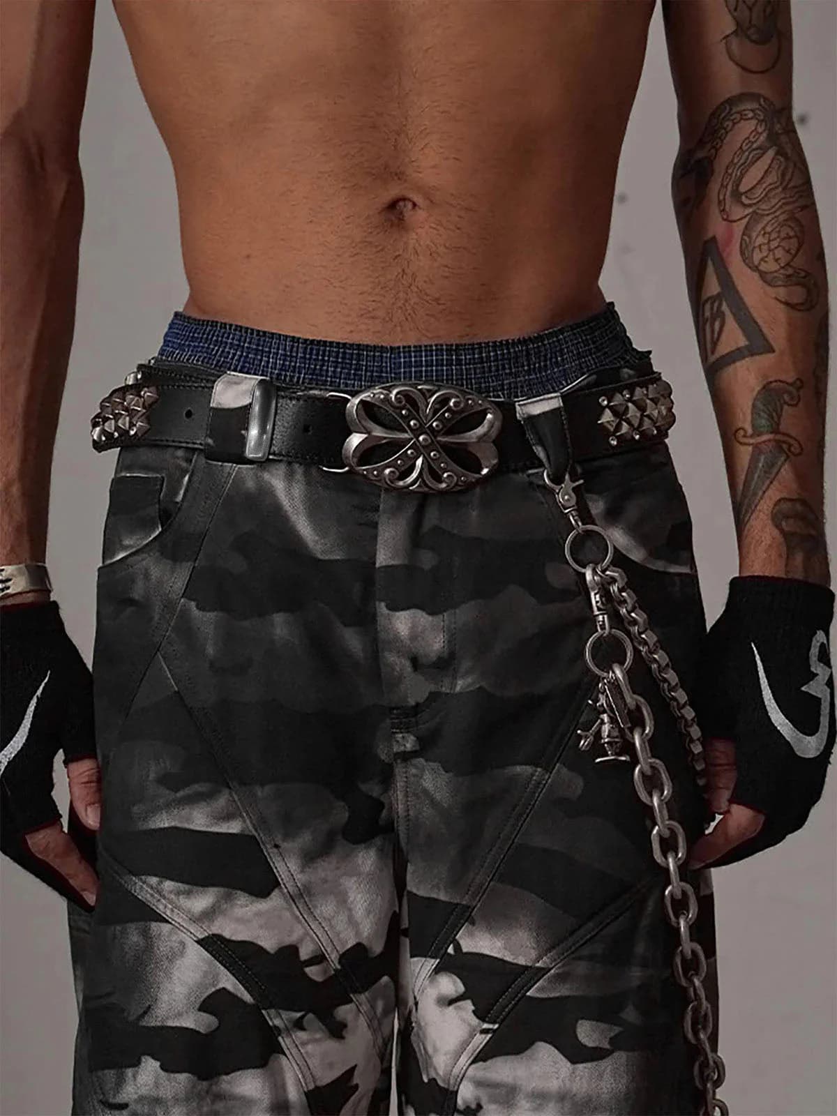 SUPERMADE RETRO PUNK RHINESTONE BELT